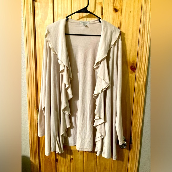 Geneology Fashion DNA size 1X waterfall open-front lightweight knit cardigan - Picture 1 of 4